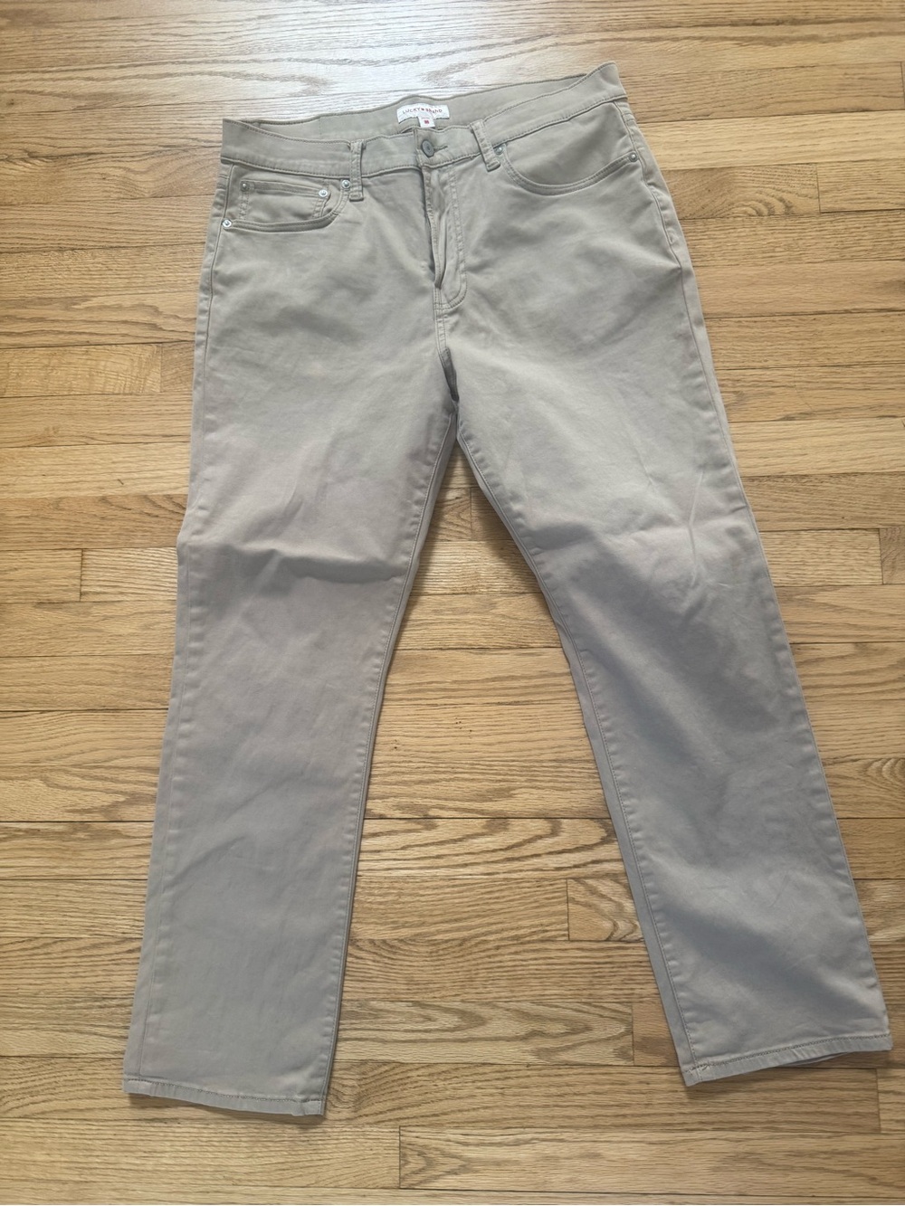 Lucky Brand Men's 223 Straight Fit Jeans Pants Khaki Tan Size 34x30